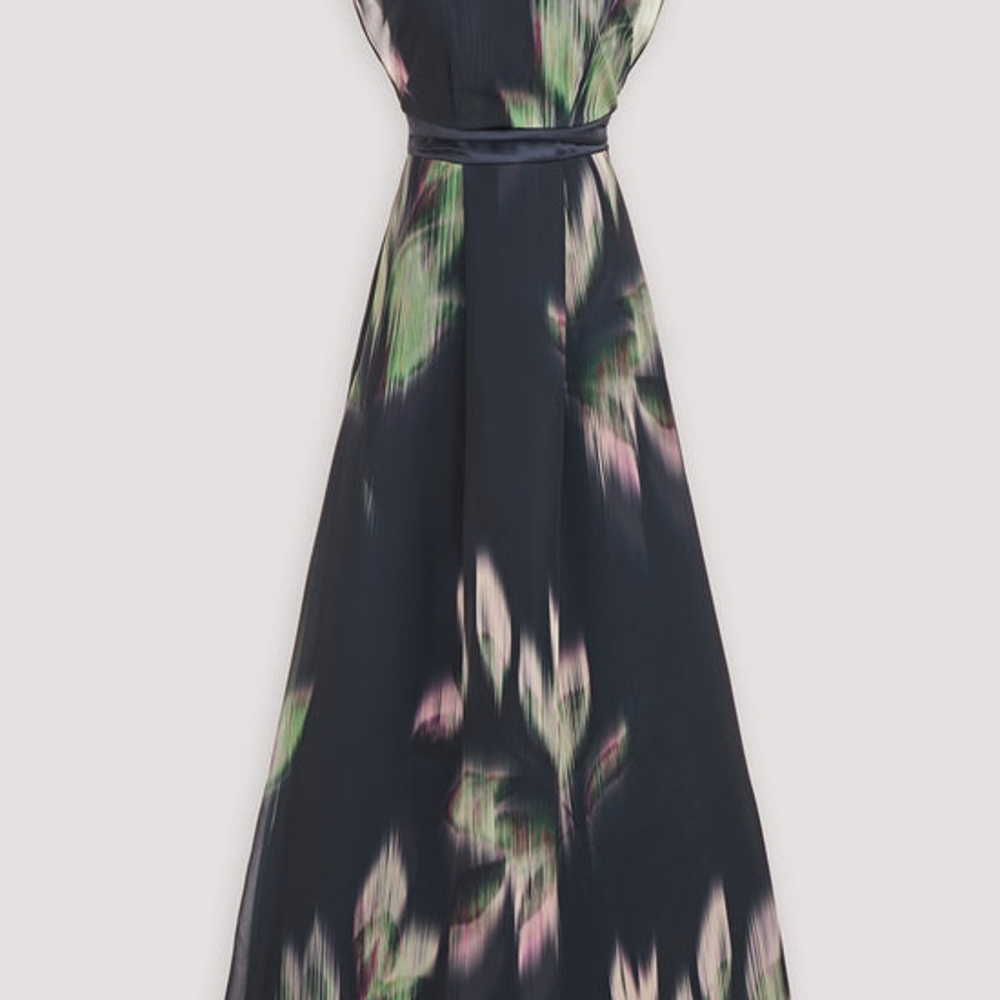 KAY UNGER "TESS ELEGANT FLORAL SLEEVELESS DRESS - Picture 4 of 6